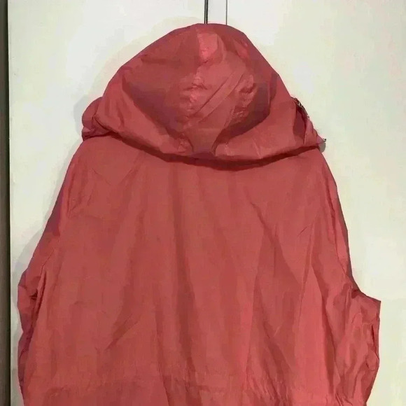 Plus Size Women Salmon Pink Windproof Jacket Removable Hood Zip & Snaps Size XXL - Picture 6 of 16